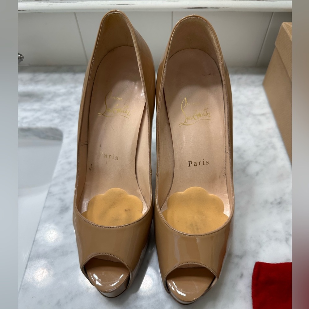 CHRISTIAN LOUBOUTIN Hyper Prive 120 Patent Leather Camel size 38 - Picture 5 of 11